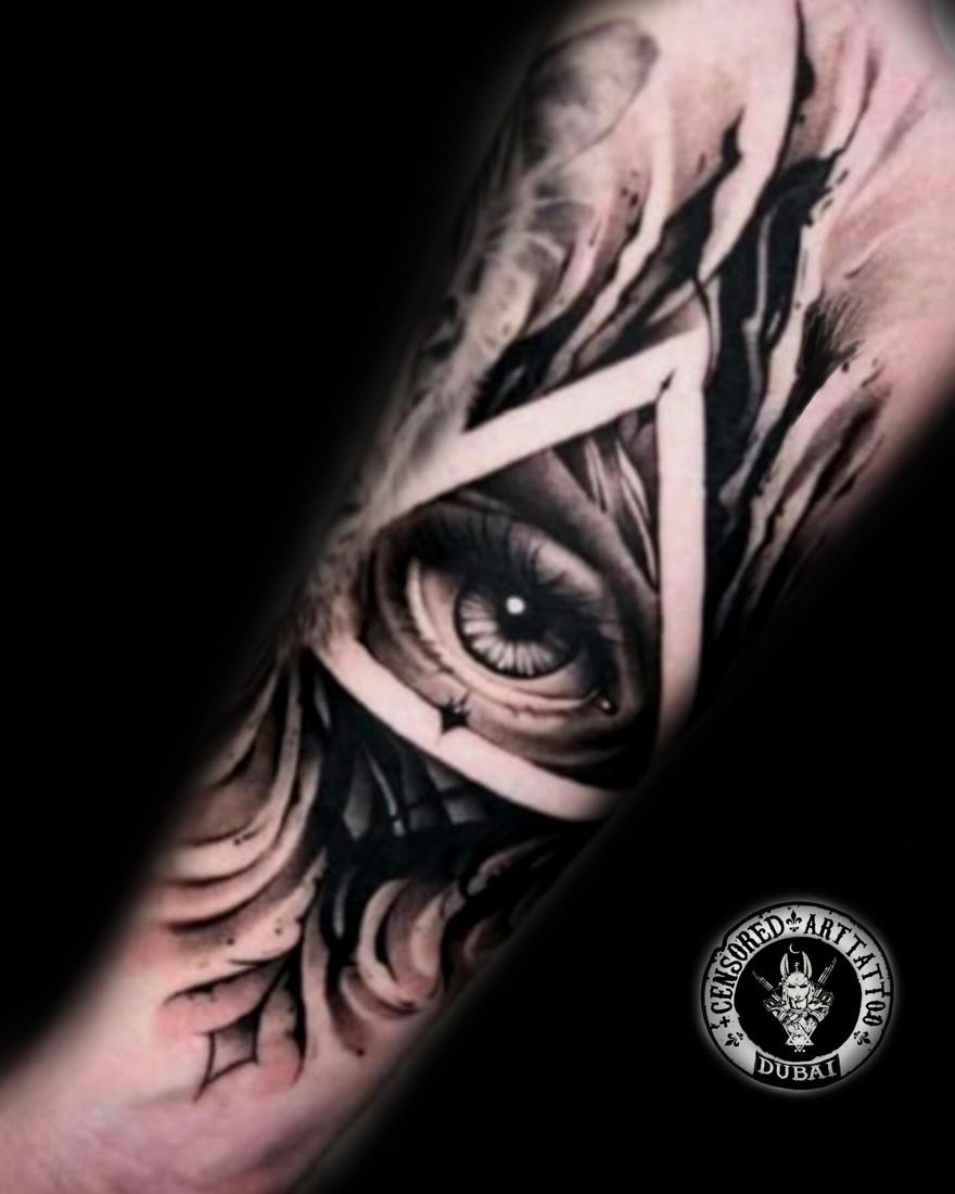 All seeing eye in a triangle